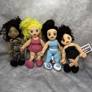 Spice Girls 1998 New Beanbags NWT Complete Set of 8" Dolls Vintage